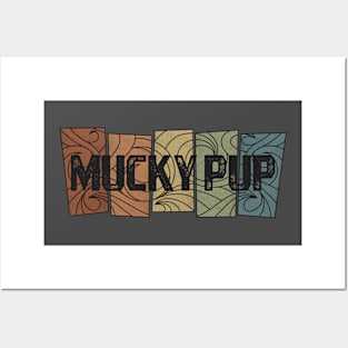 Mucky Pup Retro Pattern Posters and Art